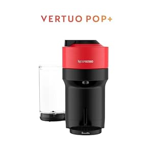 Nespresso Vertuo Pop+ Coffee and Espresso Maker by Breville with Milk Frother, Spicy Red Nespresso Vertuo Pop Coffee and Espresso Maker by Breville with Milk Frother Spicy Red