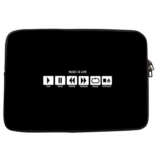Image of TheSkinMantra Chain Laptop Sleeve Bag Compatible with Laptop /Macbooks /Chrombook /Notebook /Zbook (15.6 Inch (Chain), Music Repeat)