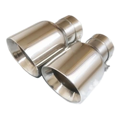 Tubo de escape universal para coche con cola de acero inoxidable entrada 51mm salida 89mm 2