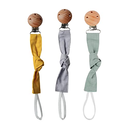 Youding Clip para chupete de bebé, correa para chupete, correa para chupete de bebé, soporte de clip para chupete para dentición, diseño de clips de madera
