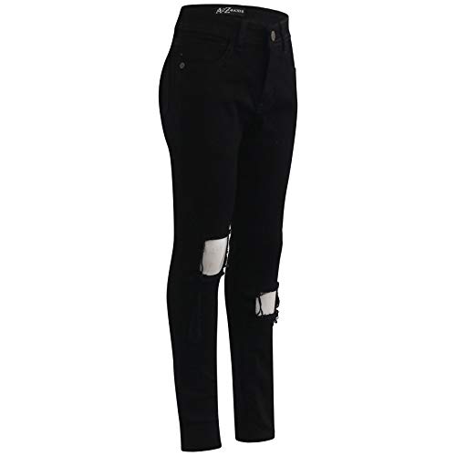 A2Z Kids Girls Skinny Jeans Denim Ripped Frayed Stretchy Fashion Pants Jeggings 5-133