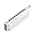 KMDSM Harmonica, 10 trous 40 tons Chromatique échelle boîte en plastique Harmonica, Adulte Débutants Pratique Performance style universel (blanc, 13 * 4 * 3cm) (Color : White)