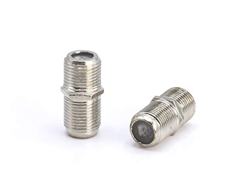 Удлинитель кабеля Соединяет два коаксиальных видеокабеля, для Коаксиальный кабель F81 (гнездо-гнездо), 1 ГГц, кабельное телевидение и кабельный Интернет (10 комплектов)