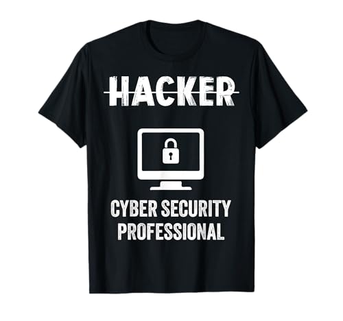 Job Title Hacker Cyber Security Professional Hacker Shield Maglietta