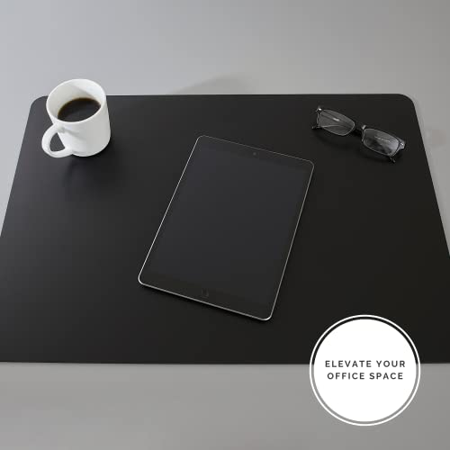 Artistic Antimicrobial Black Desk Pad, 12" X 17" | Non-Glare Desk Pad Protects From Nicks, Scratches And Spills (75-2-0) #TOP4