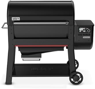 Weber Searwood XL 600 Wood Pellet Smoker Grill with Wi-Fi and Bluetooth Connectivity, 36 Inches, Black