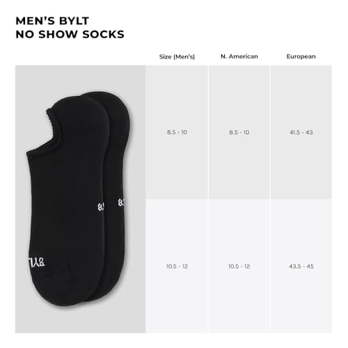 BYLT No Show Socks for Men - Mens Cotton No Show Socks with Cool Touch Fabric and 4-Way Stretch2