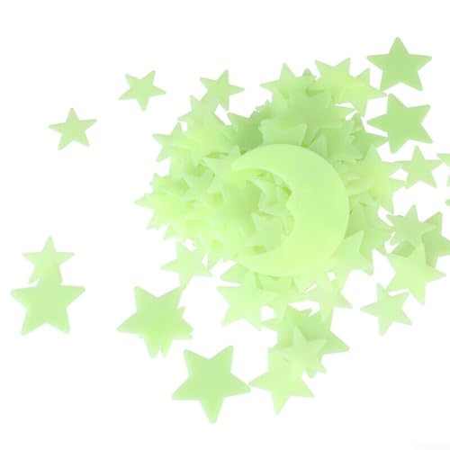 Stickers Glow In The Dark Estrellas Y Luna Para Pared miniatura 5