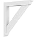 Ekena Millwork BKTP03X30X30TRA01 Standard Traditional Architectural Grade with Traditional Ends PVC Brackets, 3"W x 30"D x 30"H