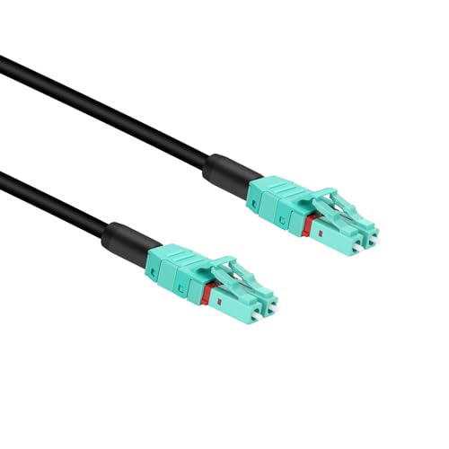 UPC Uniboot Lc to Lc Fiber Patch Cable - 30m/98ft, Outdoor Armored OM3 50/125um Duplex Fiber Optic Internet Cable