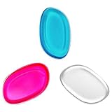 BeRicham 3 PCS Silicone Makeup Sponges Makeup Blender for Liquid & Cream Based Makeup Blending, 3 Colors
