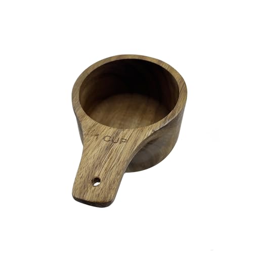 Copa medidora de madera acacia 1 taza miniatura 3