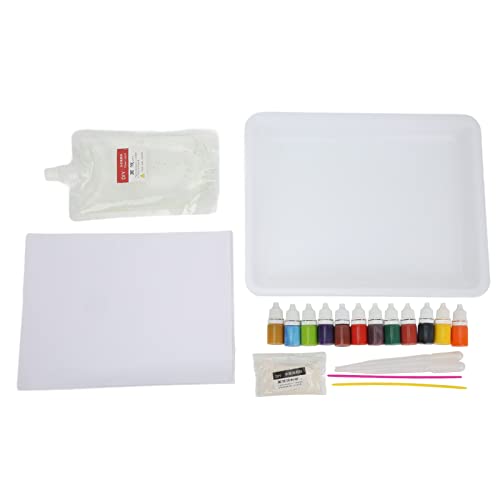 Kit de peinture marbrée Qcwwy pour animer un anniversaire créatif d'enfants