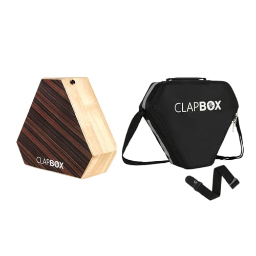 Image of Clapbox Travel Cajon With Stand- (2-sided) Snare, Bongo - Rubber wood with Carry Bag
