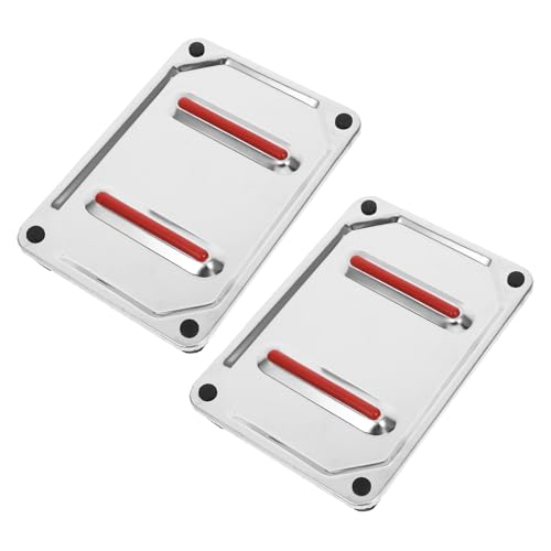 MOLUCKFU 2 Piezas Protector de Plancha de Reposaplancha de Acero Inoxidable Resistente al Calor Almohadilla Antideslizante para Tabla de Planchar Aislante Térmico para Uso Doméstico y