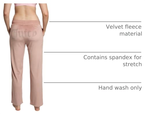 Image of Juicy Couture Women's Velvet Fleece Lounge Pajama Pant with Rhinestones