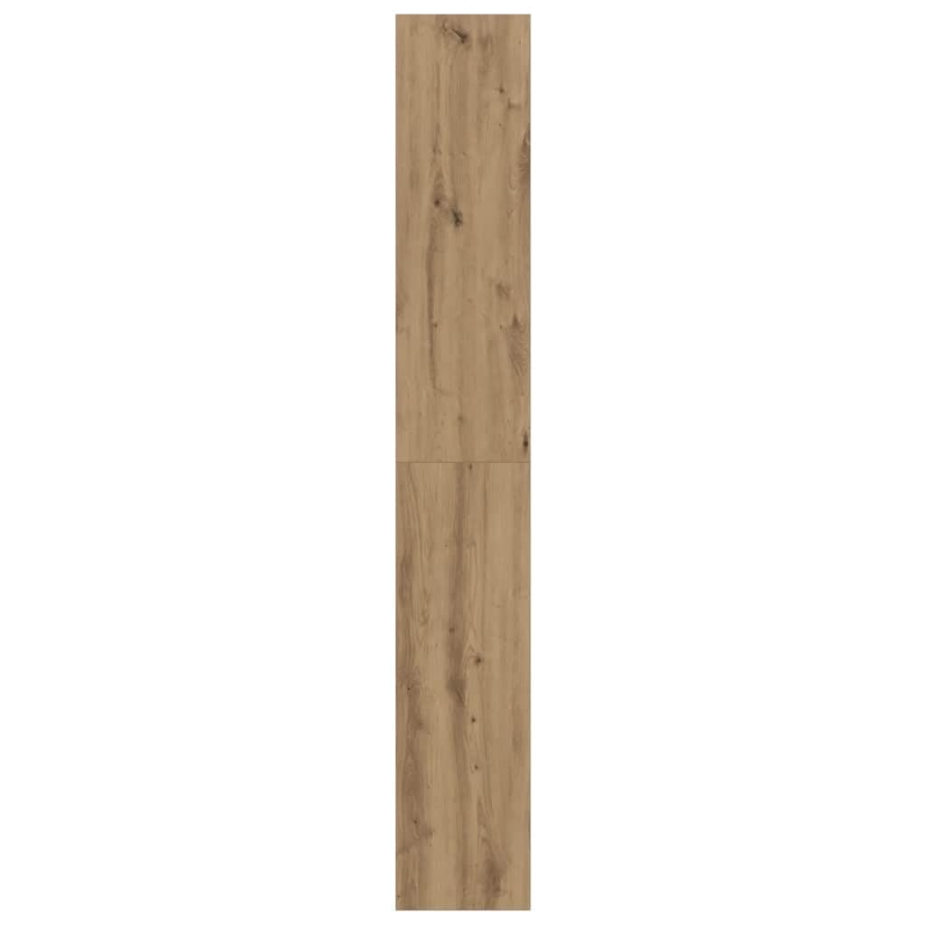 Générique Regał z drewna rzemieślniczego z drewna dębowego 40x30x198 cm, regał na książki z drewna z przestronnym schowkiem na czasopisma i dekoracje, ścianka działowa