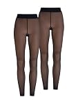 Nur Die – NUR DIE Damen Leggings Warm & Transparent 2-Pack schwarz Grö