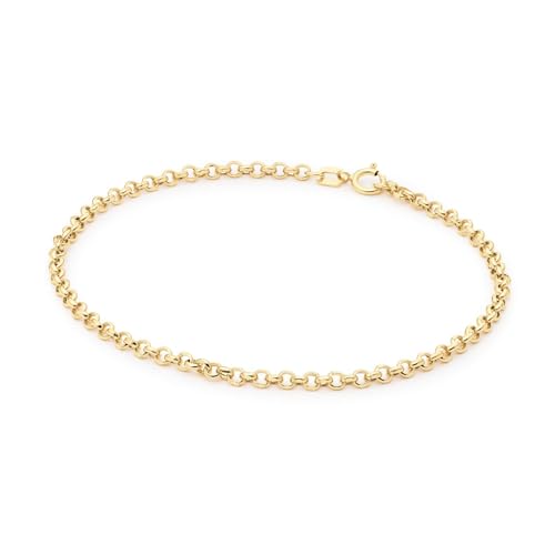 JACKIE GOLD Schmuck Damen | 14 Karat / 585 Echt Gold Armband | Menton Bracelet JKB25.504 | Länge 19 cm | Armkette mit Gliedern