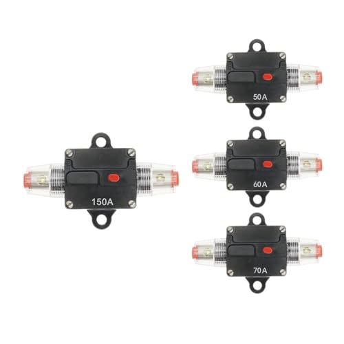 Disyuntor de 150A para audio de coche con portafusibles autorrestaurador de 12V a 48V