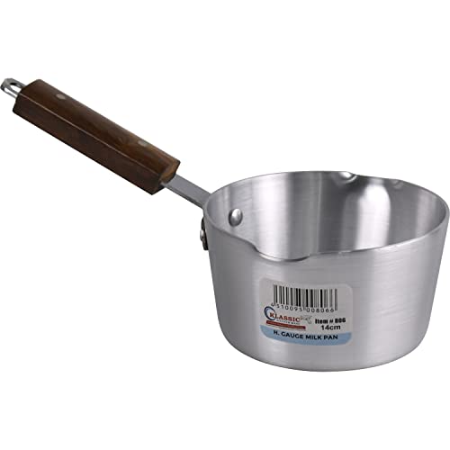 Aluminium Milk Pan Double Spout Easy Pour. (14 Cm)