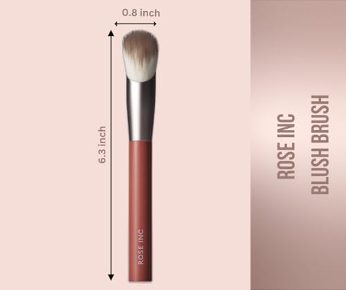 Rose Inc Number 2 Angled Blush Brush - Vegan & Sustainable Makeup Brush for Precise Application