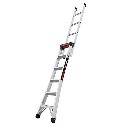 Little Giant Ladders, King Kombo 2.0, Professional, 6 Ft. A Frame, 10 Ft. Extension, Single Hinge 2.0, Aluminum, Type 1A, 300 lbs weight rating, (14906-001)