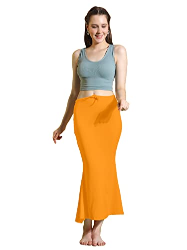 Image of Amazon Brand - Anarva Women Cotton Blended Saree Shapewear Regular Petticoat Skirt For Saree