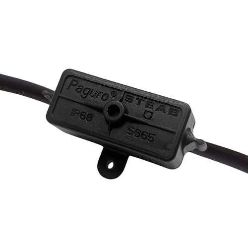 HALOTEC Caja de Conexión Estanca IP68 | Nylon 66, 2 Salidas 2 Polos | Resistente Agua y Polvo, Gel Autorreparable | Instalación Interior/Exterior, Protección Cableado para Jardín, Piscina, Iluminación