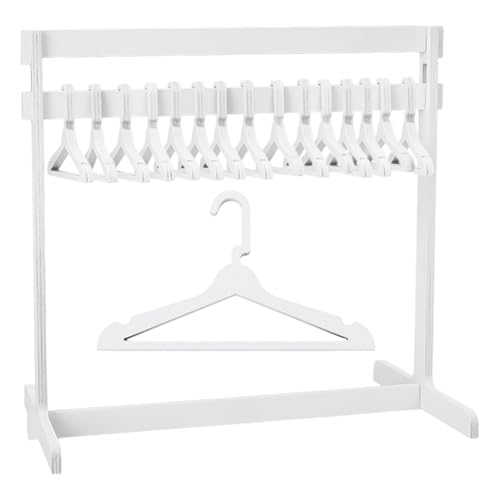 Mini appendiabiti per bambole: questo appendiabiti per casa delle bambole è dimensionato per adattarsi ai vestiti delle bambole o degli animali domestici ed è largo circa 179 mm, lungo 305 mm e alto 301 mm in generale. L'appendiabiti misura circa 120 mm di lunghezza ed è adatto per vestiti di piccole dimensioni.