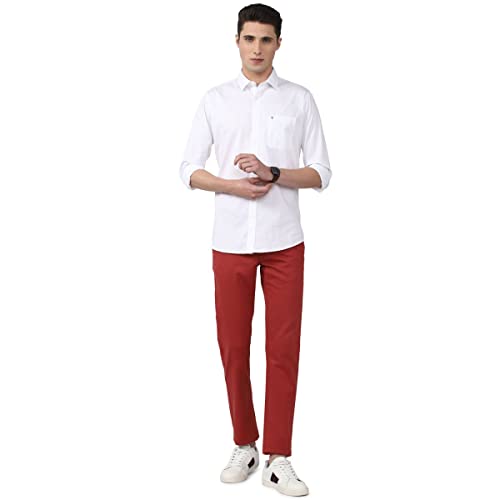 Image of Van Heusen Solid Casual Shirt for Men| Premium Cotton| Full Sleeves| Regular Fit |Breathable Fabric |