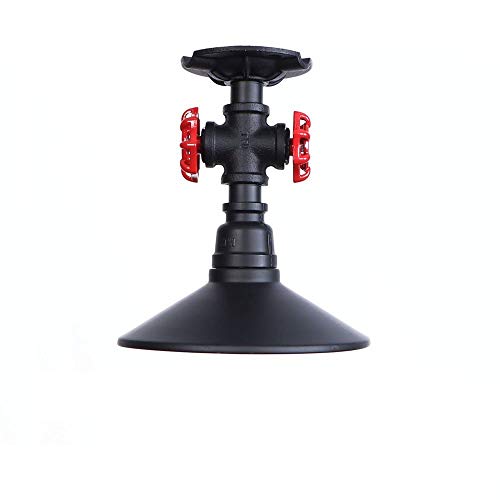 Preisvergleich Produktbild NOSSON Wasserpfeife Retro Loft Style Retro Industrie Kronleuchter Deckenleuchte Beleuchtung Metall Kronleuchter Eisenrahmen Lampe Regenschirm Typ Rohr Deckenleuchte 110-240V (Schwarz)