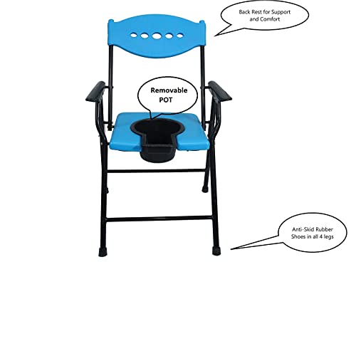Image of MUBBA Shower chair Toilet Portable commode bathroom comode bedside with POT
