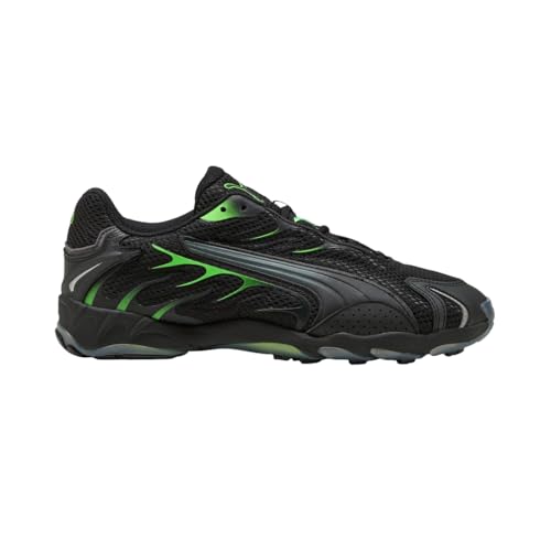 PUMA Men's Inhale Shoes Sneaker, Black/Green Glare, 9