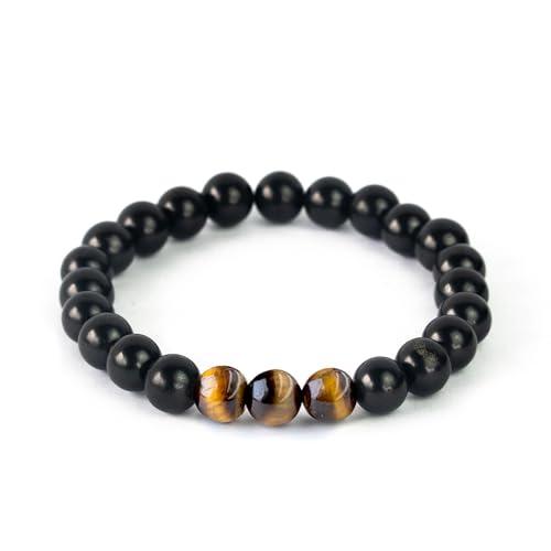 Pulsera de cuentas Shungite blanca 8mm hecha a mano miniatura 1