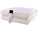 Manta Electrica, 160x130cm Suave Calienta Cama Electrico de Franela con Control de Temperatura, 3 Niveles de Temperatura y 3 Temporizadores, Manta Termica con Apagado Automático, Lavable, Blanco Crema