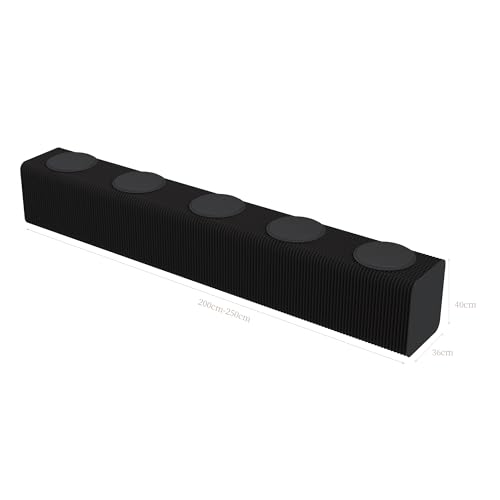 Image of Rectangle Ottoman - Folding Bench Rest for Bedroom & Entryway, Collapsible Stool with Pad, Portable Stool & Square Ottoman for Living Room Home Decor, Aesthetic Kraft Paper Footrest (Black)