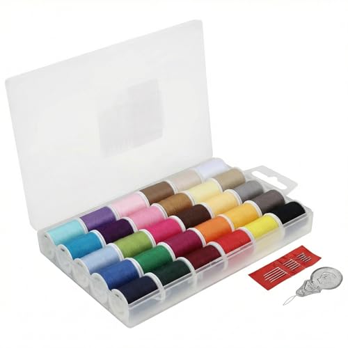 30 Pcs Polyester Sewing Thread Set, 50 Yards Per Spool,