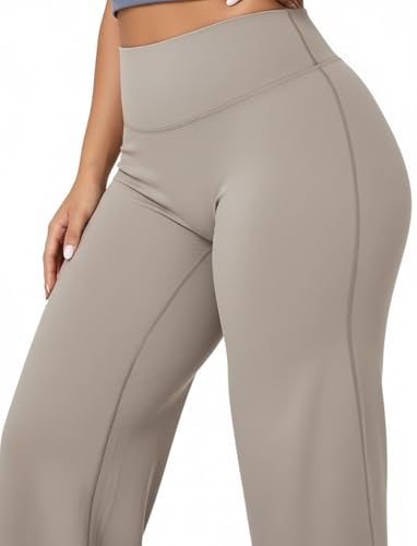 Straight Leg Yoga Pants for Women Wide Leg High Waist Stretch Soft Flared Workout Leggings4