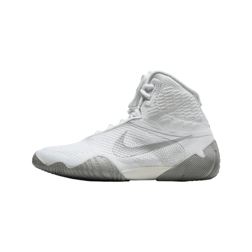 Nike Tawa Men's Wrestling Shoes (CI2952-100, White/White/Metallic Silver) Size 10.5