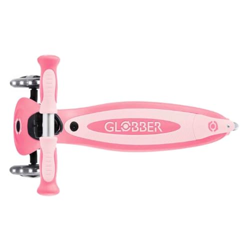 GLOBBER GO-UP Baby Lights 360&deg; - Tretroller, Dreirad und Laufrad f&uuml;r Kinder - h&ouml;henverstellbares Kinderfahrzeug - 3r&auml;drig bis 9 Jahre - Bunte LED-Leuchtrollen - pink-pastellrosa