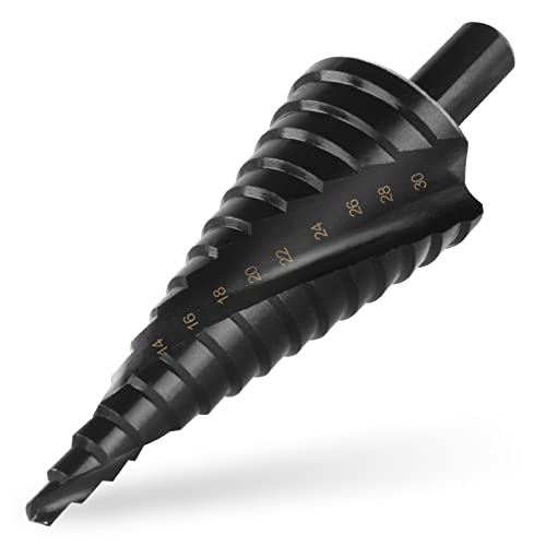 flintronic Foret Étagé Métal 4-32mm HSS Foret Conique Metal à Tige Triangulaire pour Visseuse sur Acier, Bois, Laiton, Aluminium, PVC, Plastique