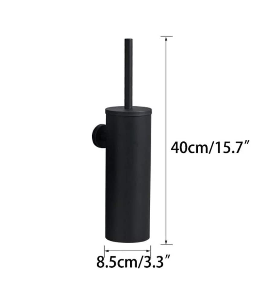 Escobilla WC Juego De Escobilla Y Soporte para Inodoro, Escobilla Y Soporte para Inodoro Montado En La Pared Escobillas para Inodoro De Acero Inoxidable para Baño Escobilla de Baño