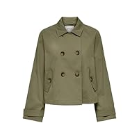 ONLY Women's ONLAPRIL Short Trenchcoat OTW NOOS, Aloe, M