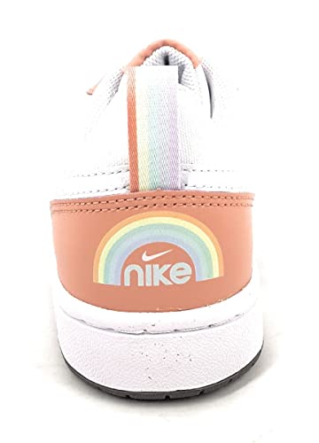 Nike Big Kid's Court Borough Low 2 SE Wht/Lt Madder Root (DM1216 100) - 6.54