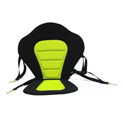 Asiento para kayak con bolsillo trasero desmontable, asiento de kayak y respaldo con correas ajustables, bolsa de almacenamiento extraíble para kayak, piragüismo, pesca