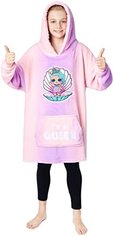 L.O.L. Surprise! Oversized Hoodie Blanket for Girls, Lol Doll Gifts for Girls Multi