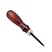 WUTA Leather Edge Beveler,High Carbon Steel Edge Skiving,Leather Wood Handle Leather Tools,Leather Craft Keen Edge Cutting Tool for Beveling,Size 1,0.8mm