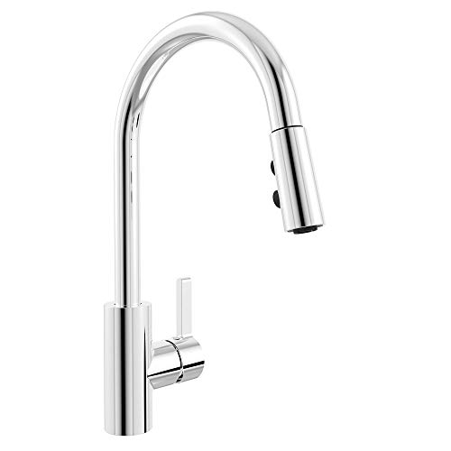 Plumb Pak Belanger EBI78CCP Kitchen Sink Faucet with Swivel Pull-Down Spout, Metal