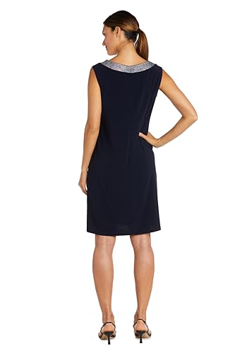 R&M Richards Women's 2 Piece Foil Knit Sleeveless Knee-Length Dress with Jacket4